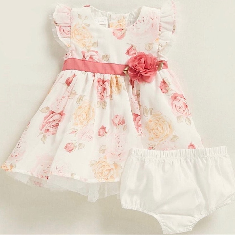 Max & Molly Cream Floral Rose Dress